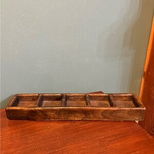 Rustic Farmhouse Wood Divided Tray / Bread Dough Bowl